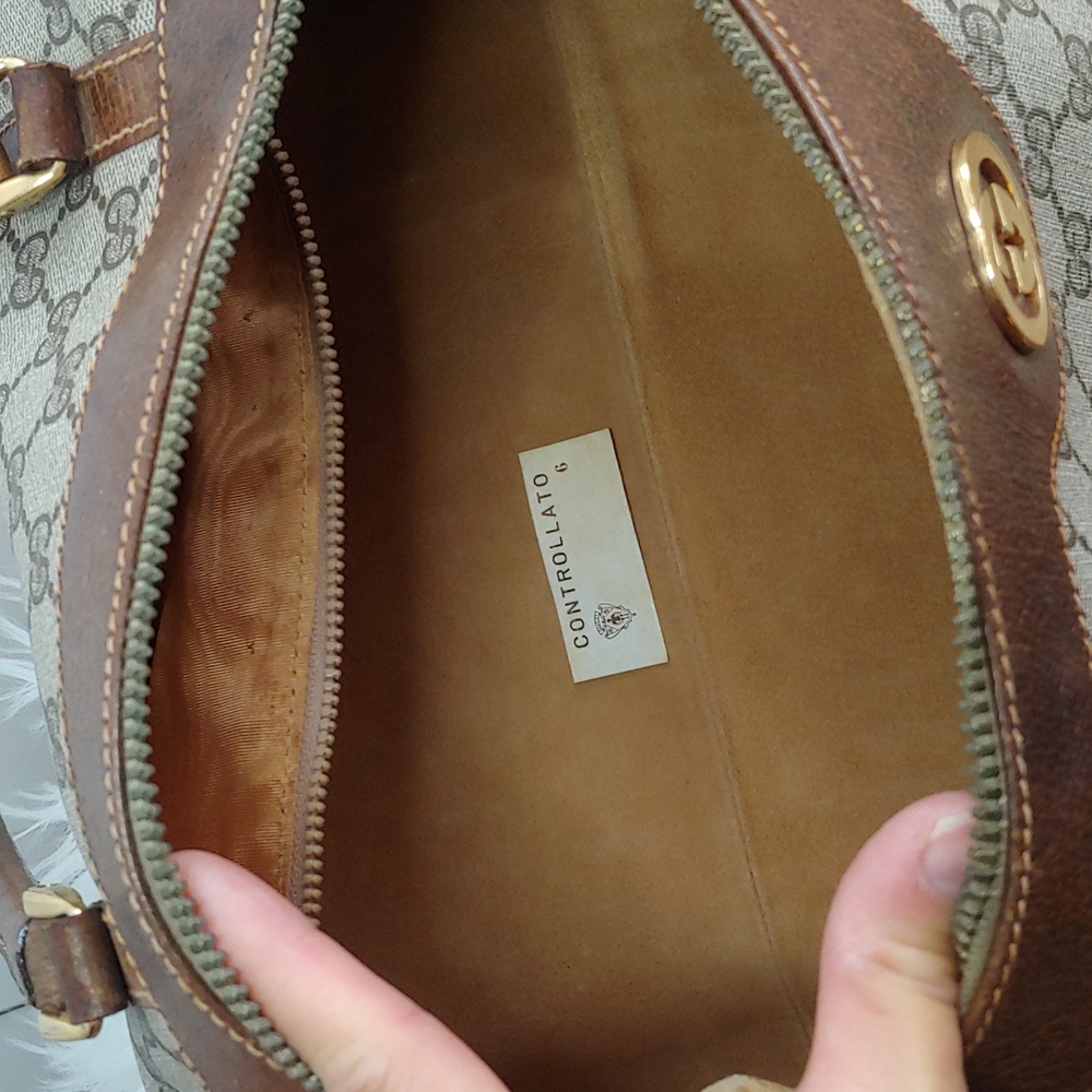 Authentic Vintage Gucci GG Monogram Supreme Boston Doctor Satchel Bag - Picture 8 of 10